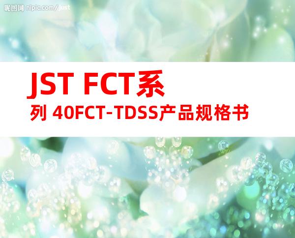 JST FCT系列 40FCT-TDSS产品规格书